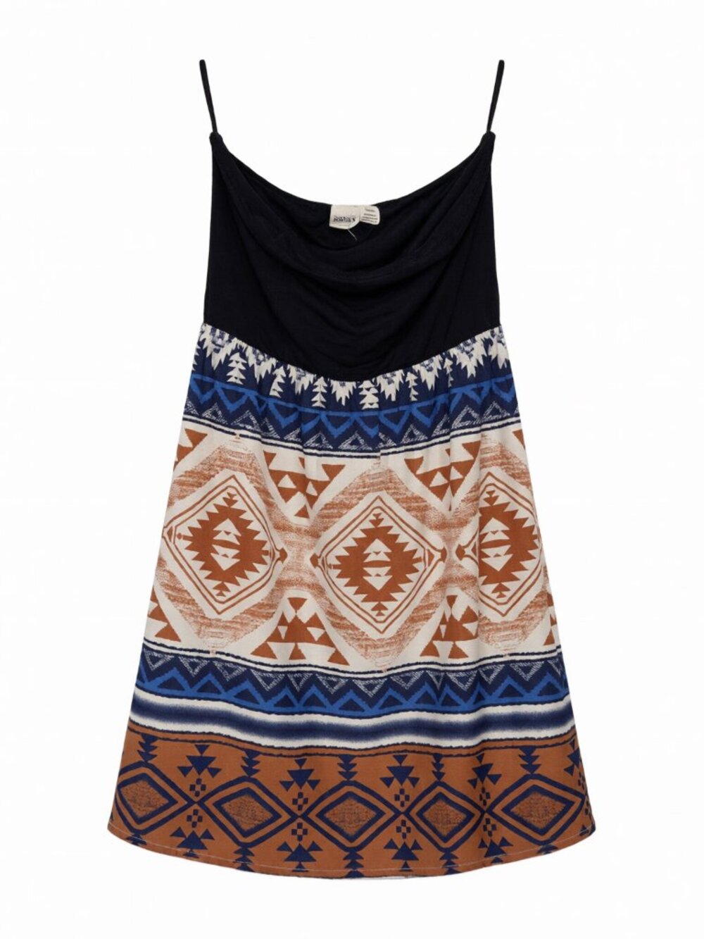 Roxy Orange Blue Sleeveless Printed Dress M